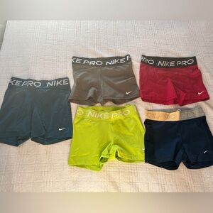 Nike Women’s Compression Shorts - Lime, Navy, Teal, Green, Red